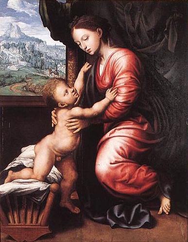 Jan van Hemessen Virgin and Child Sweden oil painting art